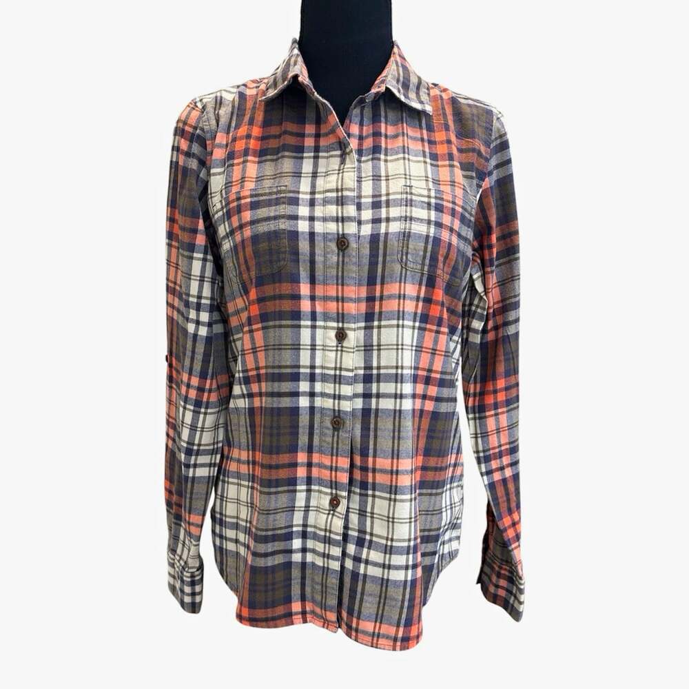 The North Face Women’s Plaid Flannel 100% Cotton Long Sleeve Button-Up Size M
